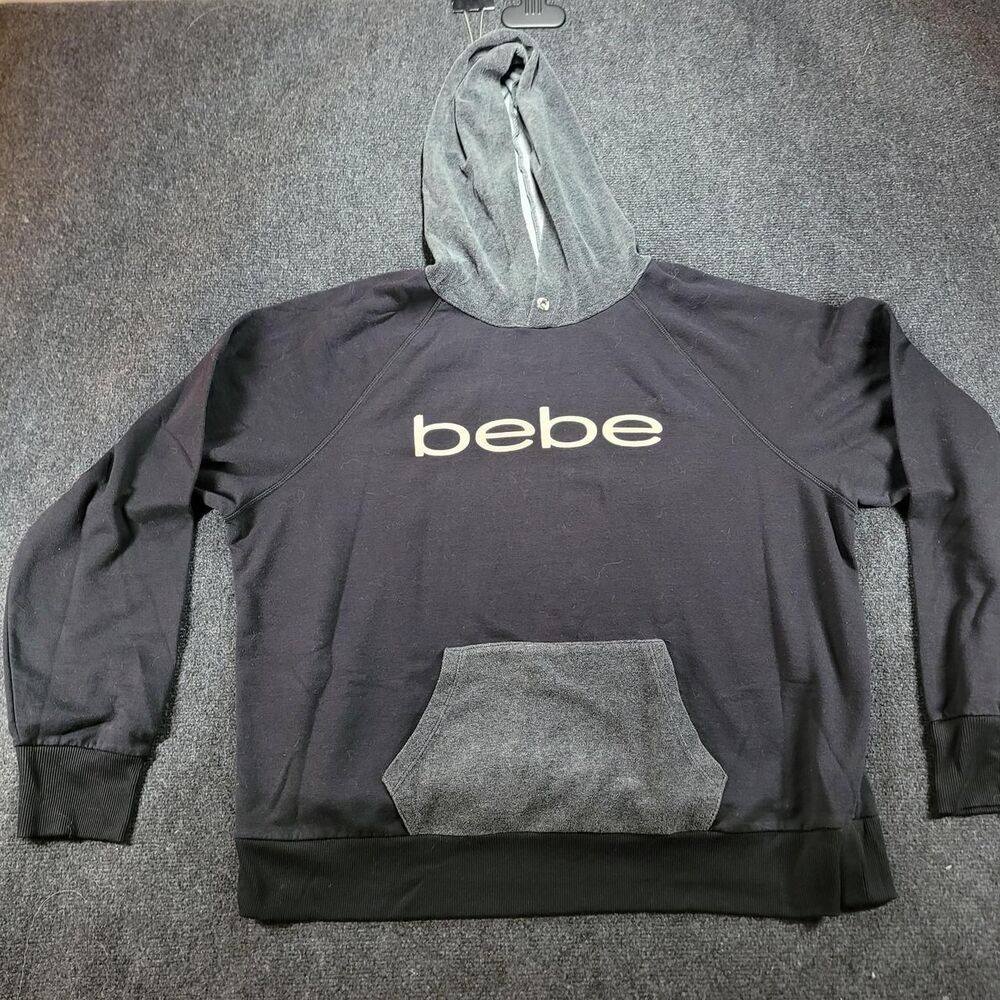 Bebe Women's Black and Grey Hoodie